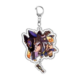 Genshin Impact Raiden Nahida Keqing Klee Lumine Cartoon Keychain Acrylic Keyring Boys Girls Bag Tag