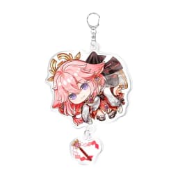 Genshin Impact Raiden Nahida Keqing Klee Lumine Cartoon Keychain Acrylic Keyring Boys Girls Bag Tag