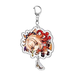 Genshin Impact Raiden Nahida Keqing Klee Lumine Cartoon Keychain Acrylic Keyring Boys Girls Bag Tag