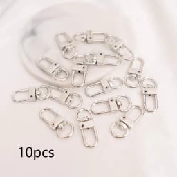 10/50Pcs Colorful Carabiner Clasp Key Chain Lobster Clasps Rotating Keychain Fastener Hooks Metal Snap Hook DIY Crafting Supplie