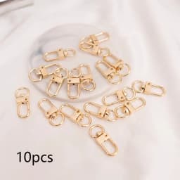 10/50Pcs Colorful Carabiner Clasp Key Chain Lobster Clasps Rotating Keychain Fastener Hooks Metal Snap Hook DIY Crafting Supplie