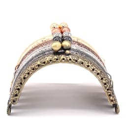 10 pcs 8.5CM Double Bead Metal Frame Coin Purse Kiss Clasp For Wallet Handle Clutch DIY Bag accessory 5 colors