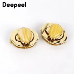 1/2Pcs Deepee Fashion Gold Metal Lock Clasp Turn Twist Locks Closure Snap Clip Buckles DIY Bag Purse Hardware Repair Accessories