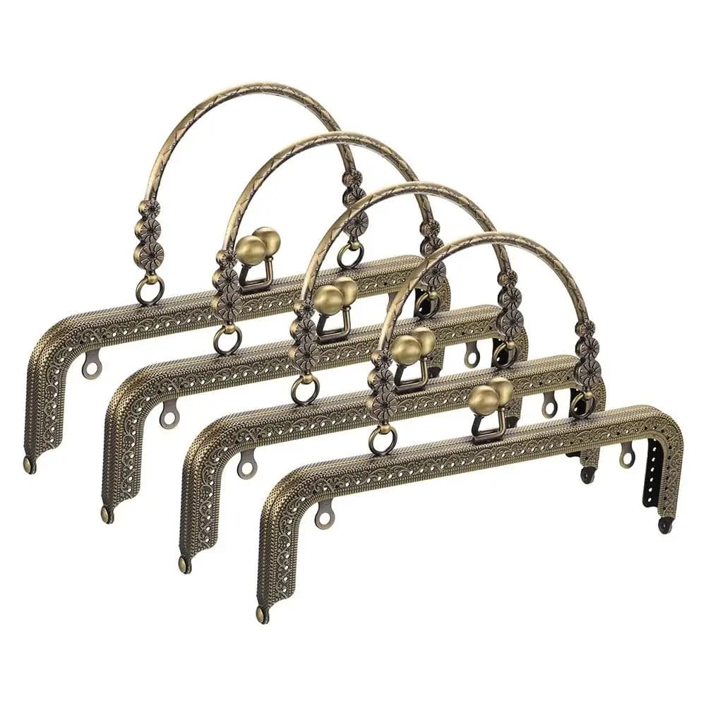 20cm Vintage Purse Clasp Frame Bag Kiss Clasp Lock Metal Purse Frame for DIY Craft Purse Bag Making Handle Bag Accessories