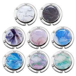 NEW Foldable Handbag Hook Marble Pattern Portable Briefcase Hanger Durable Creative Purse Hook for Women for Table