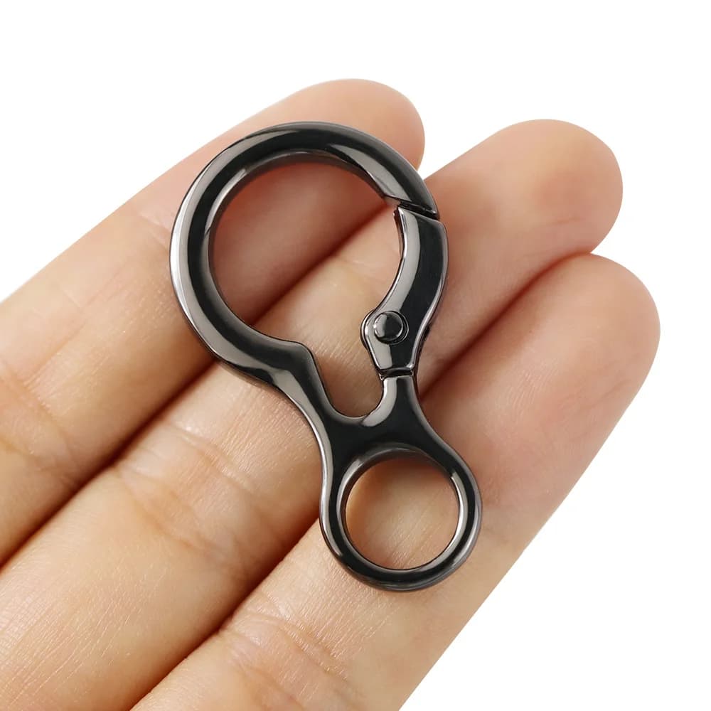 5pcs Spring Round O Ring Snap Hook, Metal Purse Handbag Hardware Bag Clip Spring Keychain