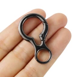 5pcs Spring Round O Ring Snap Hook, Metal Purse Handbag Hardware Bag Clip Spring Keychain