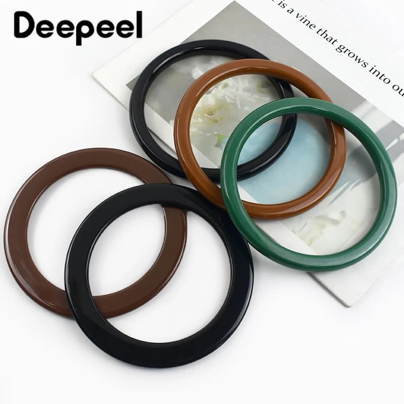 2/4/10Pcs Deepeel 10/11.4cm Round Plastic Bag Handle Purse Frame Handbag Kiss Clasp Bracket DIY Handmade Bags Sewing Accessories