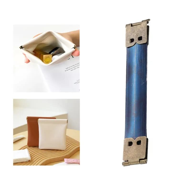 5Pc 8/9/10/11/12cm DIY Metal Internal Flex Frames Clasp Lock Bag Purse Handbag Handle Replace Hinges Spring Clip Vintage Access