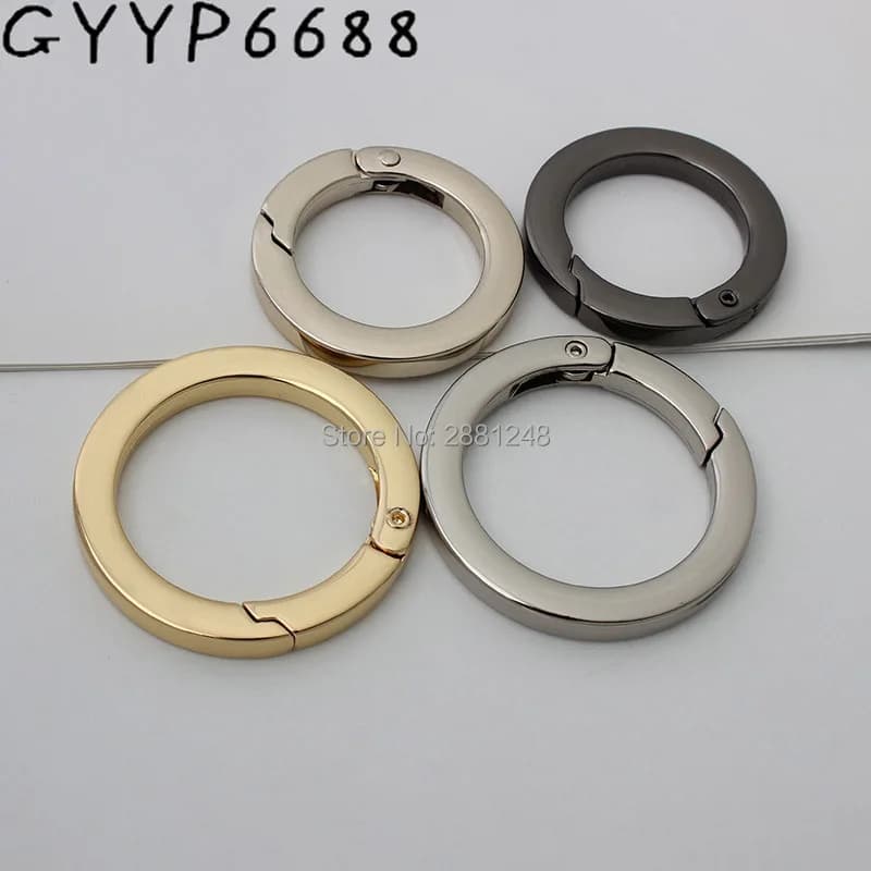 10-30pcs 4 colors square Spring ring Hardware Accessories Banding chain o ring Openable Rings Keys Charms Clasps Connection