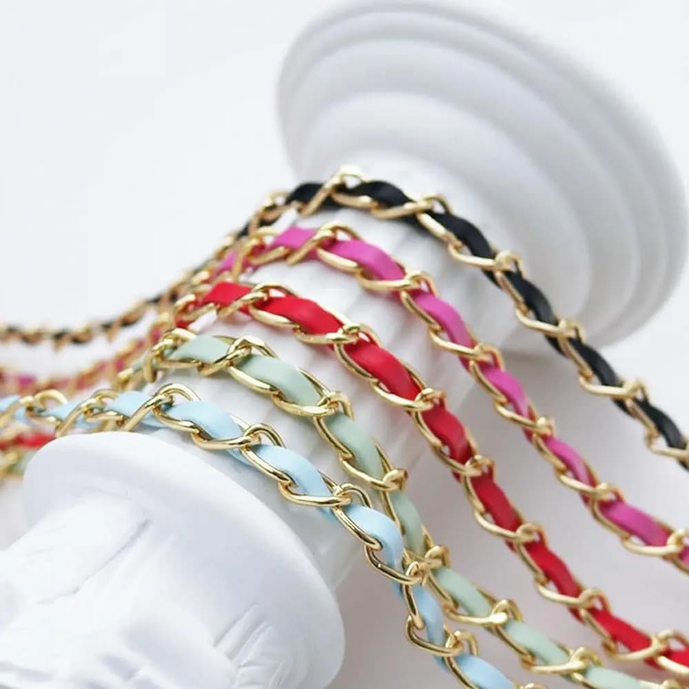 High Quality PU Leather Metal Handbag Chain Metal Replaceable Shoulder Bag Strap Durable Part Accessory Backpack Belts