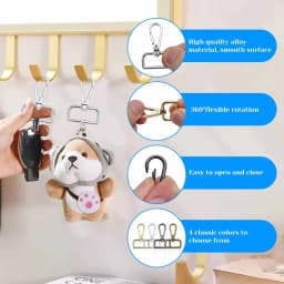 5pcs Metal Swivel Clasp Lobster Dog Collar Snap Hooks Bag Strap Buckles Key Belt Clip Buckle DIY Accessories