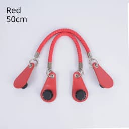 1 Pair Fashion PU Woven Braided Leather Rope Handles Obag Straps Round Handle for O Bag Accessoires
