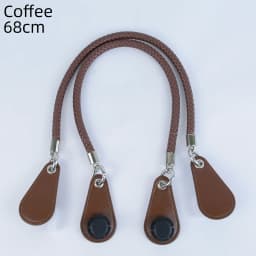 1 Pair Fashion PU Woven Braided Leather Rope Handles Obag Straps Round Handle for O Bag Accessoires