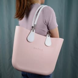 1 Pair Fashion PU Woven Braided Leather Rope Handles Obag Straps Round Handle for O Bag Accessoires