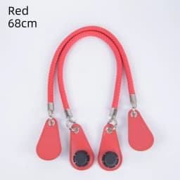 1 Pair Fashion PU Woven Braided Leather Rope Handles Obag Straps Round Handle for O Bag Accessoires