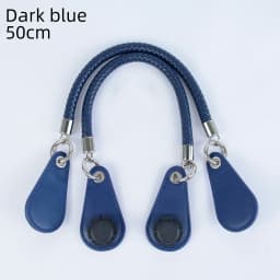 1 Pair Fashion PU Woven Braided Leather Rope Handles Obag Straps Round Handle for O Bag Accessoires