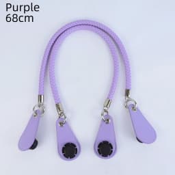 1 Pair Fashion PU Woven Braided Leather Rope Handles Obag Straps Round Handle for O Bag Accessoires