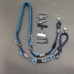 Multifunctional Hand-woven Phone Lanyard Adjustable Crossbody Strap Carabiner Decor Rope Camera Bag Replacement Shoulder Strap