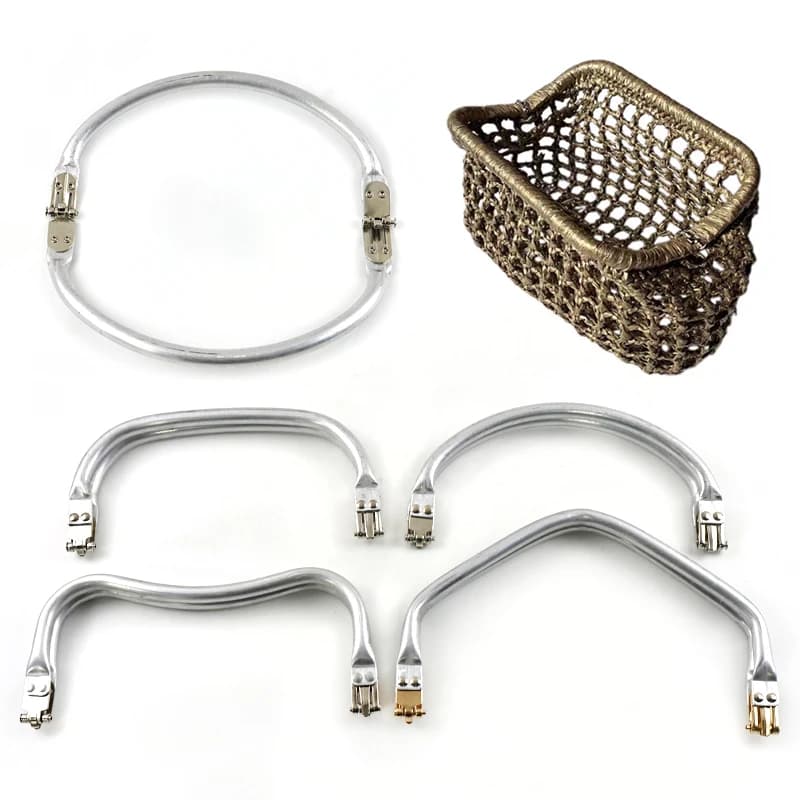 5/10Pcs Metal Purse Frame Aluminium Tube Bag Handle Clutch Kiss Lock Clasp Wallet Replacement Bracket DIY Hardware Accessories