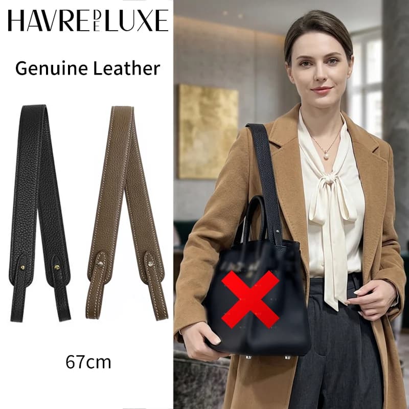 67cm Cowhide Leather Bag Strap For Birkin Bag Wide Shoulder Strap Replacement Handbag Crossbody Strap Belt Bag Accessories