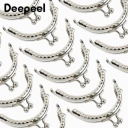 10Pcs 6.5-15.5cm Metal Silver Bag Handles Purse Frame Kiss Clasp for Handbag Handle DIY Wallet Sewing Brackets Bags Accessories