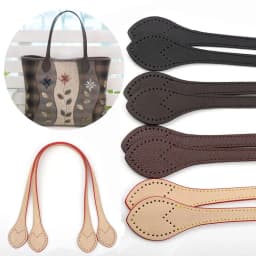 2pcs 60cm Genuine Leather Handles Durable Shoulder Bag Detachable Belt Women Handle Strap DIY Handmade Replacement Handbag Belt
