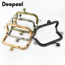 1/2/5Pcs 10.5cm Square Metal Smooth Bags Handle Purse Frame Kiss Clasp Women's Handbag Wallet DIY Handmade Bag Accessories