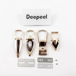 4Pc Fashion Metal Bag Side Clip Ring Buckle Chain Handle Screw Clasp Hang Hooks DIY Luggage Hardware Sewing Decoration Accessory