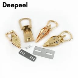 4Pc Fashion Metal Bag Side Clip Ring Buckle Chain Handle Screw Clasp Hang Hooks DIY Luggage Hardware Sewing Decoration Accessory