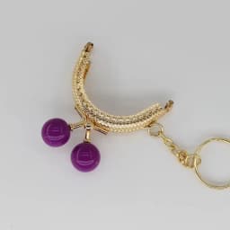 10PCS Super Lovely 5CM Light Golden Metal Purse frame Colorful Bead Head with KeyChain frames Kiss Clasp DIY Bag Accessory