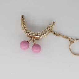 10PCS Super Lovely 5CM Light Golden Metal Purse frame Colorful Bead Head with KeyChain frames Kiss Clasp DIY Bag Accessory