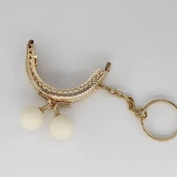 10PCS Super Lovely 5CM Light Golden Metal Purse frame Colorful Bead Head with KeyChain frames Kiss Clasp DIY Bag Accessory
