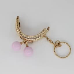 10PCS Super Lovely 5CM Light Golden Metal Purse frame Colorful Bead Head with KeyChain frames Kiss Clasp DIY Bag Accessory