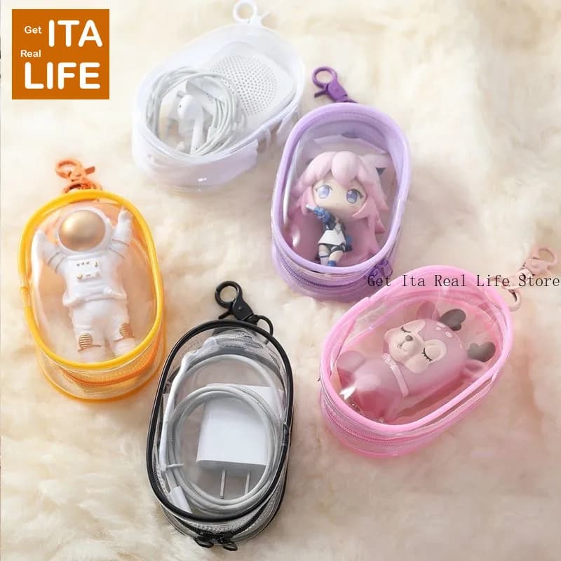 Italife Multiple Colors Mini Clear Ita Bag for 10cm Doll Women Small Itabag Accessories Girl colorful Keychain Bag display H348