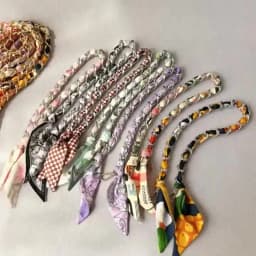 New Fashion Brand Woman Handbag Accessory Chains Detachable Floral Gold Silver Metal Silk Strap Women DIY Chain Bag Handles