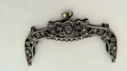 16cm Metal Purse Frame DIY Bag Parts And Accessories Vintage Diamond Kiss Clasp Purse Bag Frame Rose Flower Sculpture Bronze
