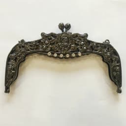 16cm Metal Purse Frame DIY Bag Parts And Accessories Vintage Diamond Kiss Clasp Purse Bag Frame Rose Flower Sculpture Bronze