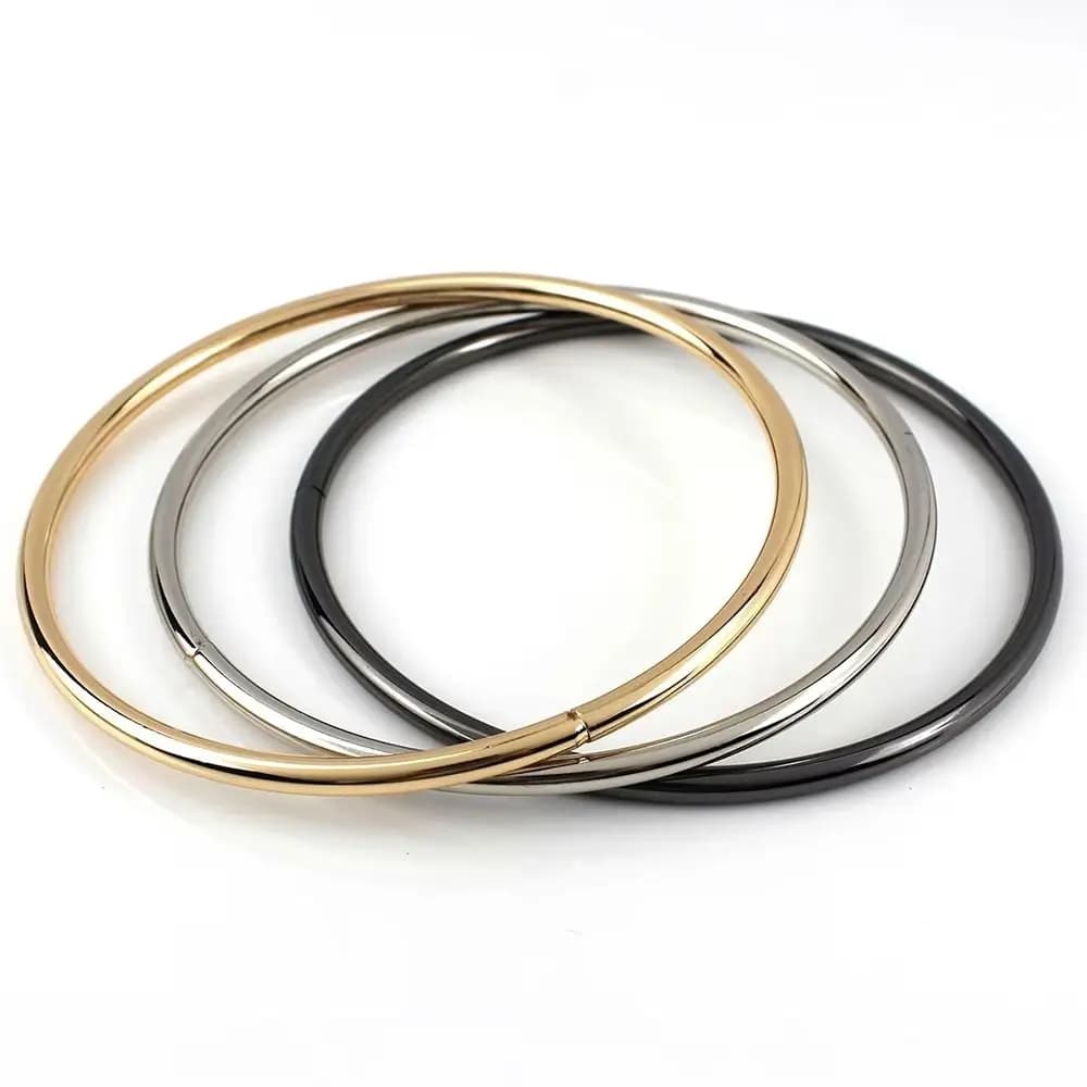 2Pcs 110mm O Bag Handle Metal Strap Handbag Luggage DIY Fashion Bag Hardware Accessories Purse Sewing Frame Decoration Clasp