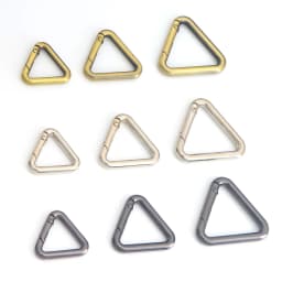 5pcs Triangle Key Ring, Spring Snap Clip Hook Trigger Keychain Kettle Buckle for Bags Purses