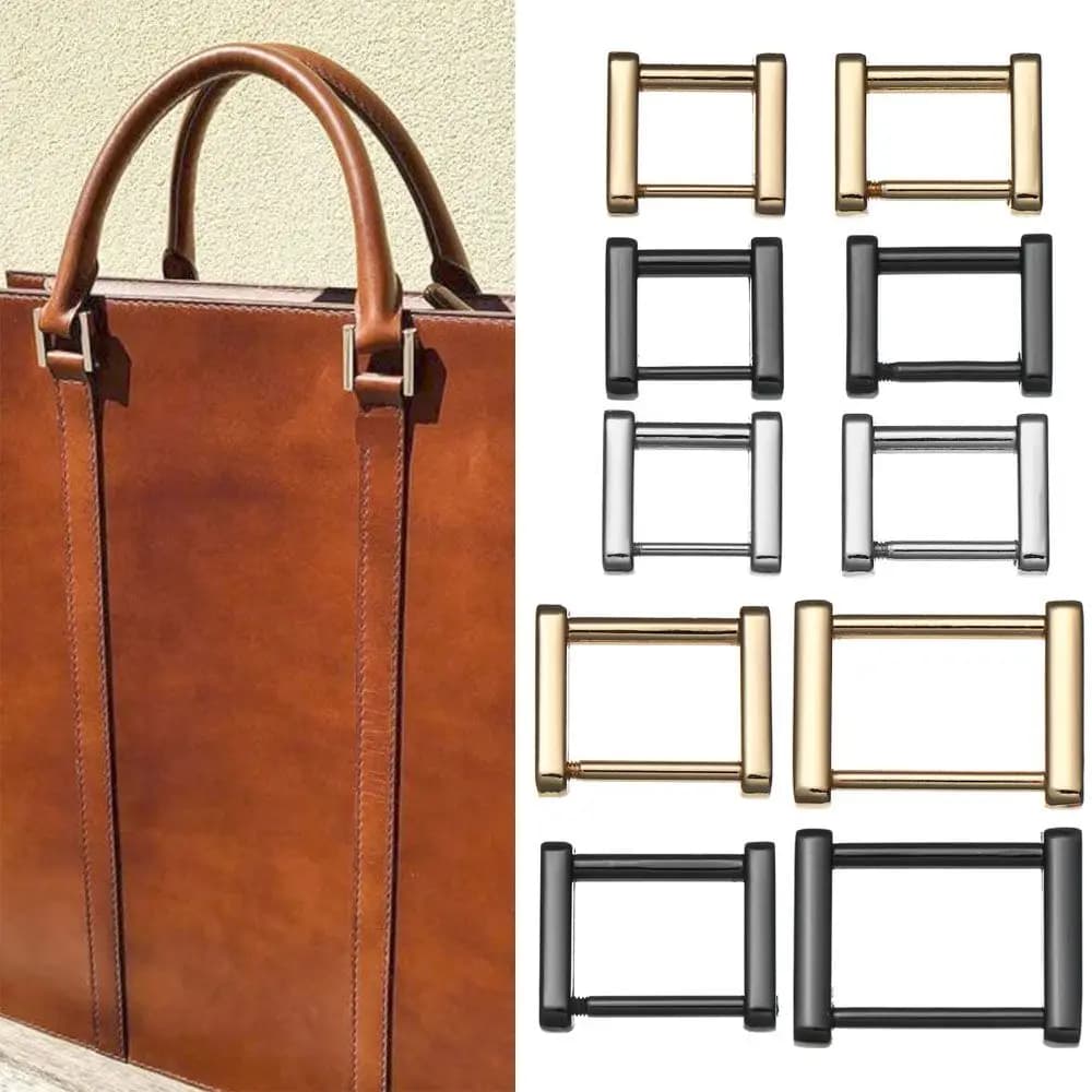1PCS Metal Detachable open Rectangle Screw Rings Buckle Strap Connector for Leather Craft Bag Strap Belt Handle Shoulder Webbing