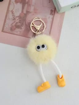 Cute Plush Keychain for Women Bags Backpacks Fluffy Kawaii Bag Charm Pendant Y2K Coquette Gift for Women Girls  Bag Accessories