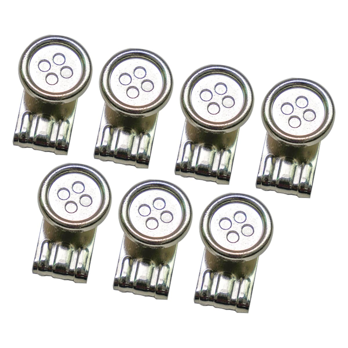 Melo Tough Movable No Sew Button End Brace Suspender Button Clips Set of 7 Pack