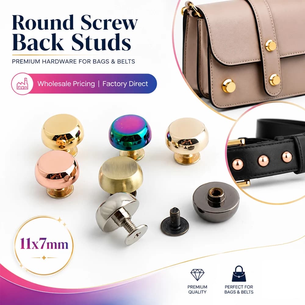 50-200pcs 8 colors 11mm 13mm solid cast stud DIY bag bottom rivets in screws,bags handbags purse feet studs