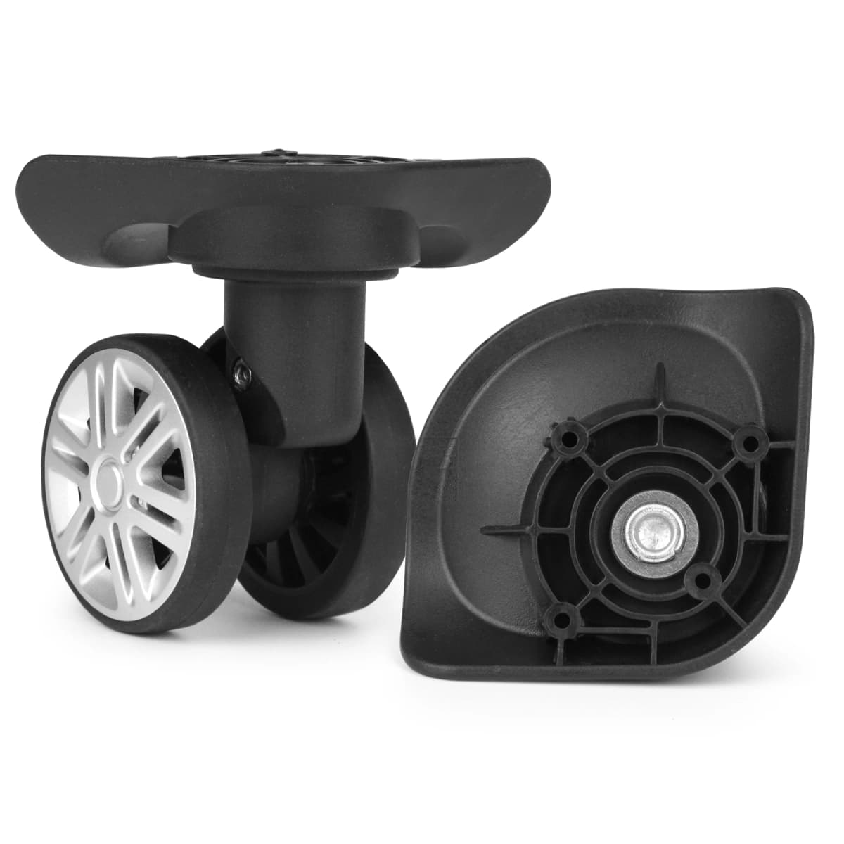 Suitcase Wheels Double Row Luggage Replacement Wheel Travel Case 360° Spinner Trolley Caster Repair Parts Luggage Accessories