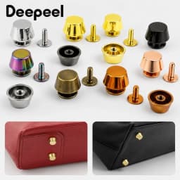 10-50Pcs 11mm Metal Handbag Purse Feet Studs Screw Rivets Bottom Protector for Leather Wallet Luggage Repair Decorative Hardware