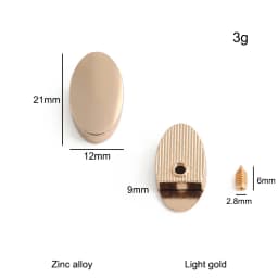 20/50/100PCS Metal Tail Clip Stopper For DIY Garment Bag Zipper Straps Decoration Buckles End Clips Clasp Cord Lock Accessories