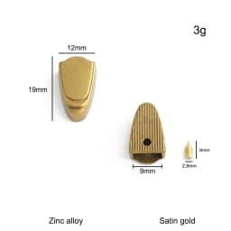 20/50/100PCS Metal Tail Clip Stopper For DIY Garment Bag Zipper Straps Decoration Buckles End Clips Clasp Cord Lock Accessories