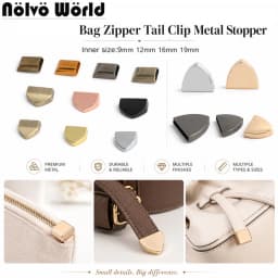 20/50/100PCS Metal Tail Clip Stopper For DIY Garment Bag Zipper Straps Decoration Buckles End Clips Clasp Cord Lock Accessories