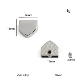 20/50/100PCS Metal Tail Clip Stopper For DIY Garment Bag Zipper Straps Decoration Buckles End Clips Clasp Cord Lock Accessories